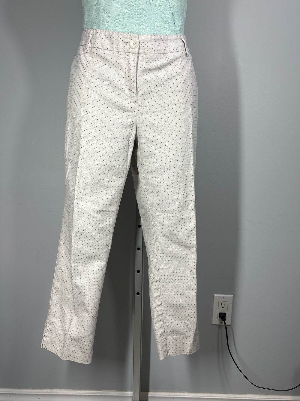 Dalia White Polka Dot Capris Size 12
